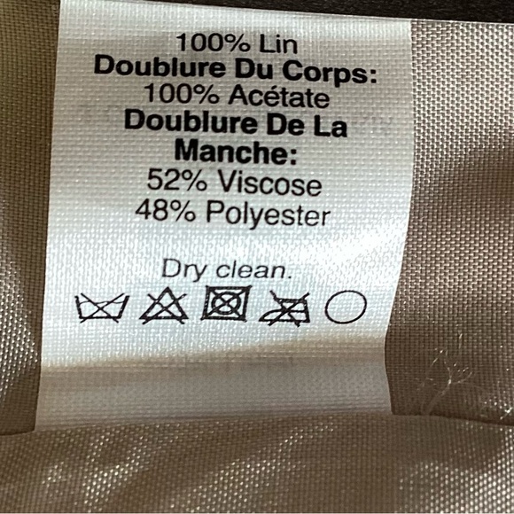 J.Crew Women's Orange Schoolboy Front Two Button size 6 100% Linen - Picture 10 of 12